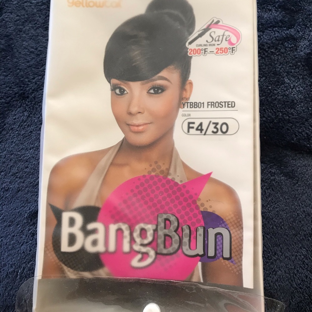 Pre-Styled Bang And Bun Hairdo